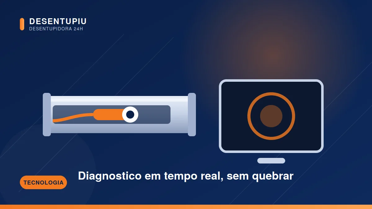 Vídeo inspeção de tubulação: o que é e quando fazer — Desentupiu, desentupidora 24h no interior de SP